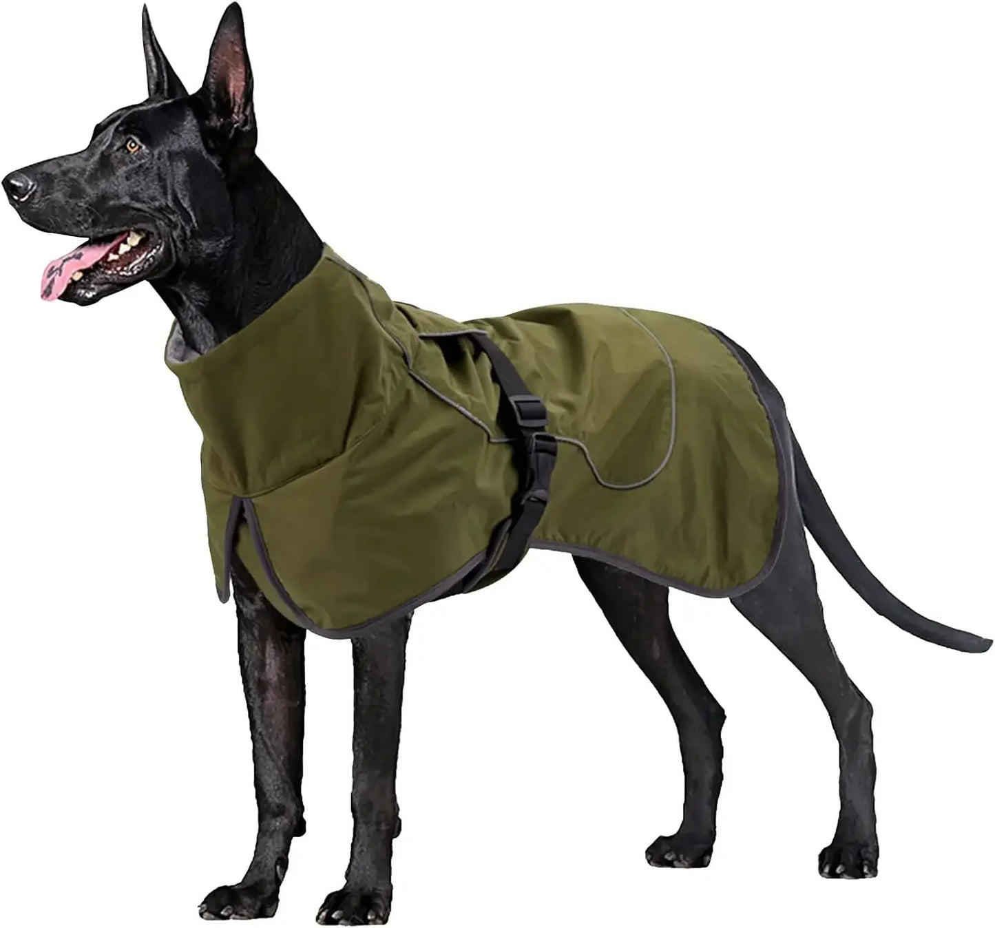 ATUBAN Waterproof Dog Raincoat with Fleece Lining