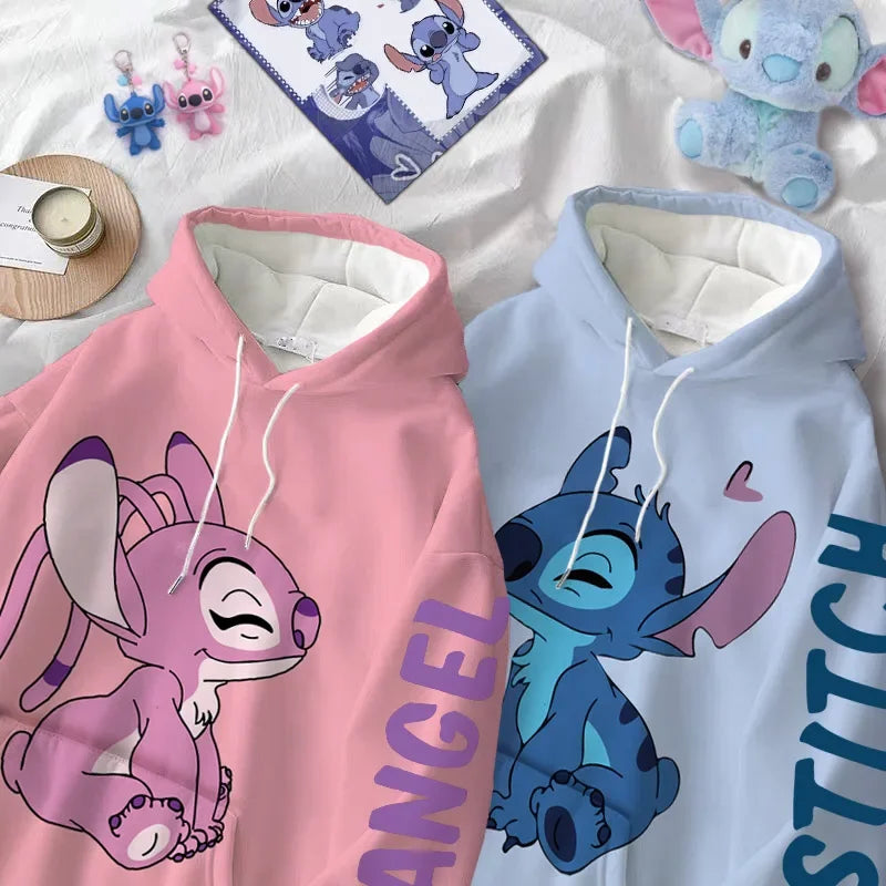 Disney Stitch & Angel Cartoon Hoodie