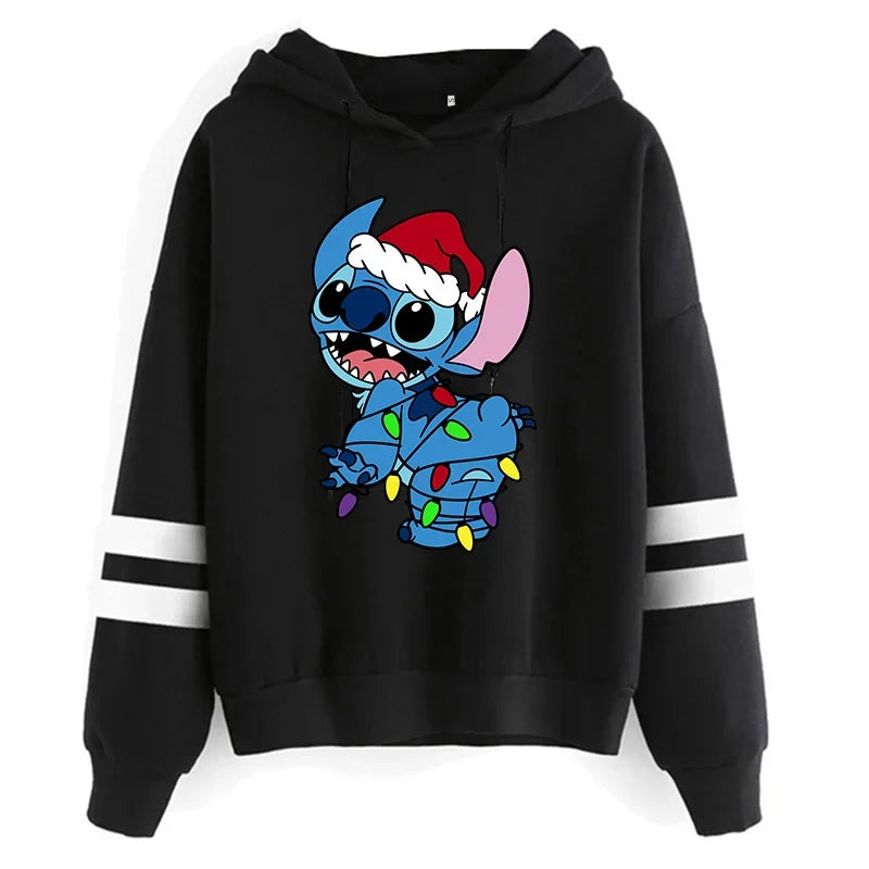 Y2K Stitch Christmas Hoodie for Women