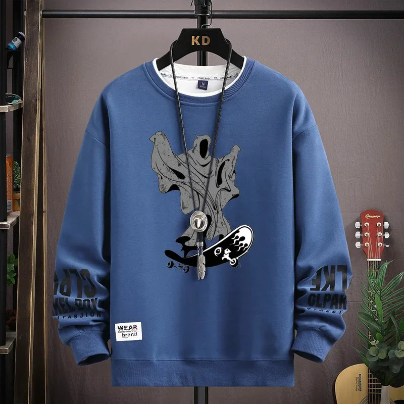 Japan Cartoon Cat Sweatshirt for Men