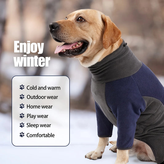 Two-Color Warm Four-Legged Dog Coat