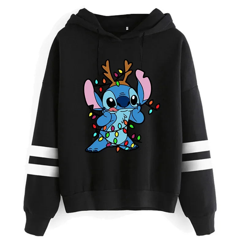 Y2K Stitch Christmas Hoodie for Women