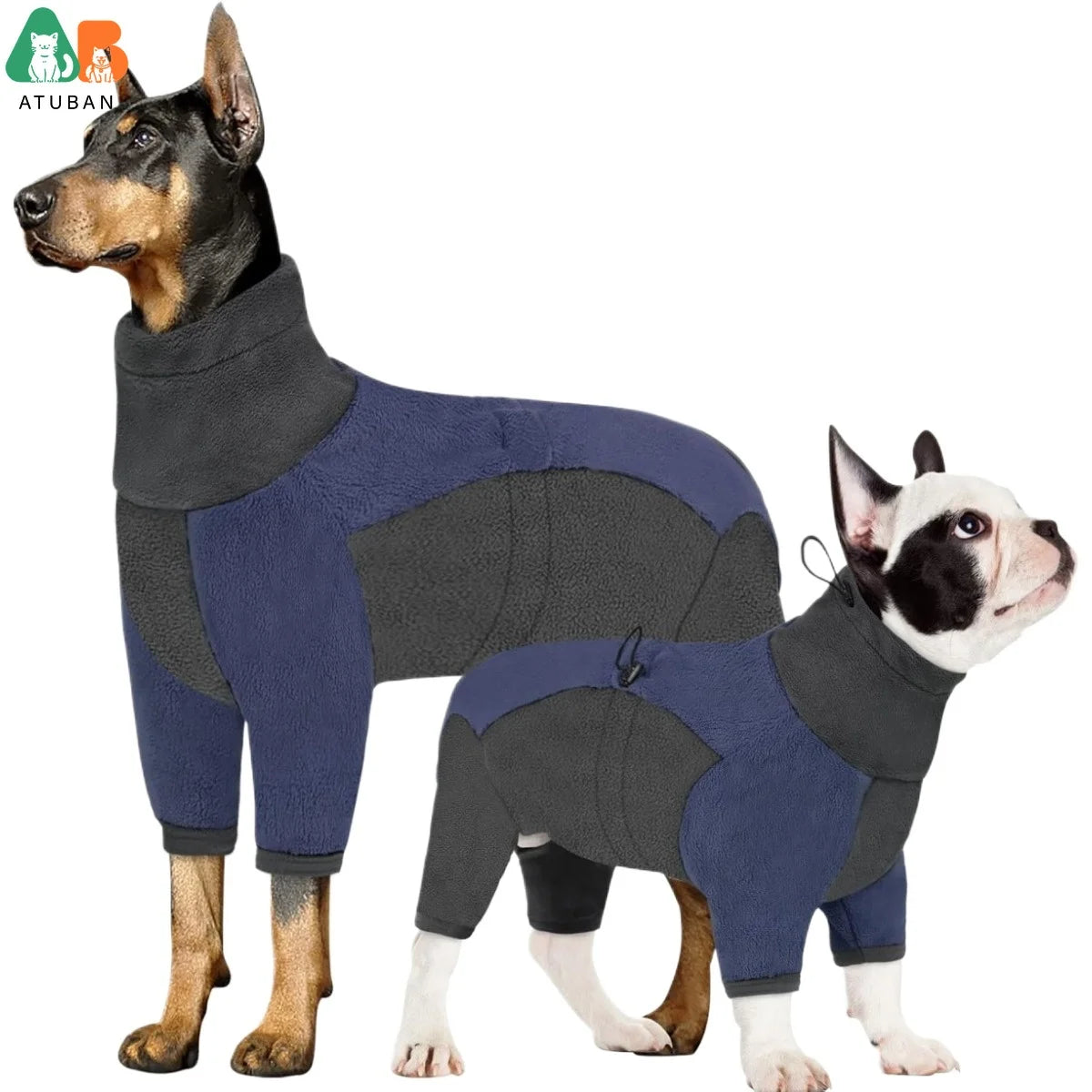 ATUBAN Winter Dog Fleece Pullover Onesie