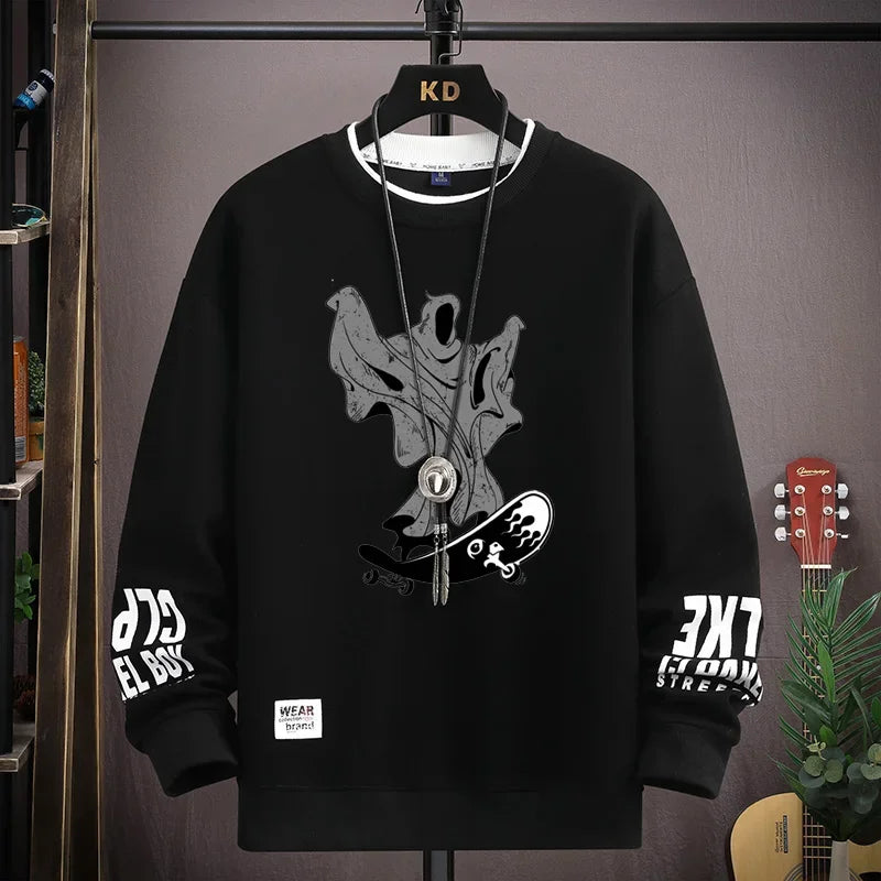 Japan Cartoon Cat Sweatshirt for Men